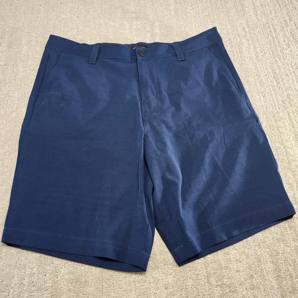 Banana Republic Shorts Mens 36 Comfort Flat Front Chino Elastic Waist Golf NEW